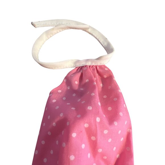 Vintage 80s Barbie Fashion Fun Halter Dress Pink Polka Dot 2864 Estate 1986 - Picture 3 of 5